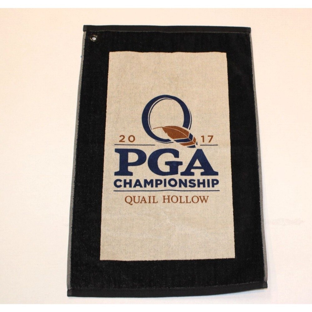 2017 PGA Championship Golf Towel Quail Hollow black & White New